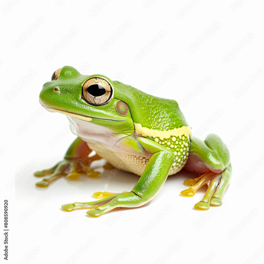 a frog with a yellow stripe on its chest a frog with a yellow stripe on its chest
