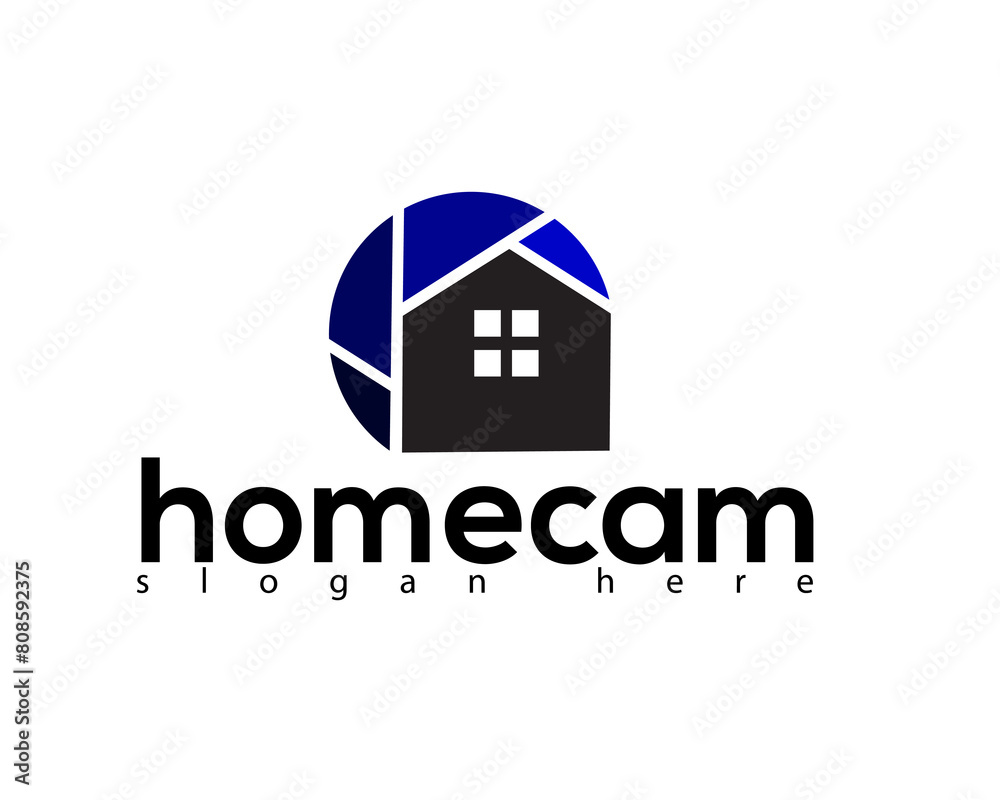 creative home and camera icon logo design vector creative home and camera icon logo design vector