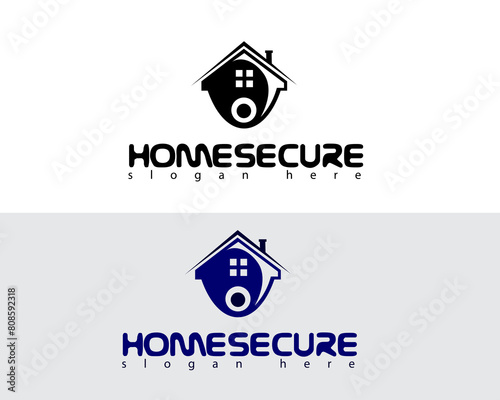creative cctv and house logo design