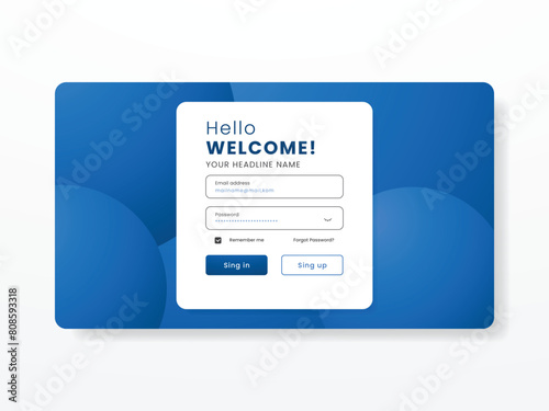 sign in user interface ui page banner design layout