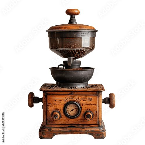Nostalgic photo of a vintage coffee grinder.