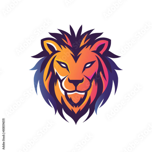 Colorful lion illustration exudes strength and artistry