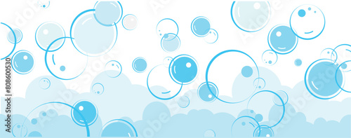 cute background with flying soap bubbles	