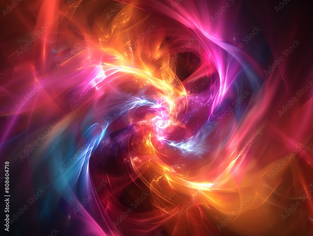 Abstract painting. It is full of bright colors and swirling shapes Abstract painting. It is full of bright colors and swirling shapes