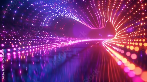 Tunnel made of glowing particles.