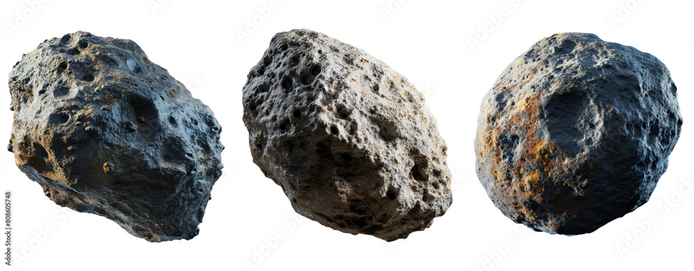3D rendering Meteorite cut out transparent background 3D rendering Meteorite cut out transparent background