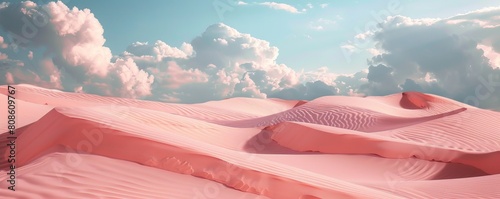 pink sand desert dunes  cloudy sky  soft colors  peace silence quiet concept  nobody in the scene