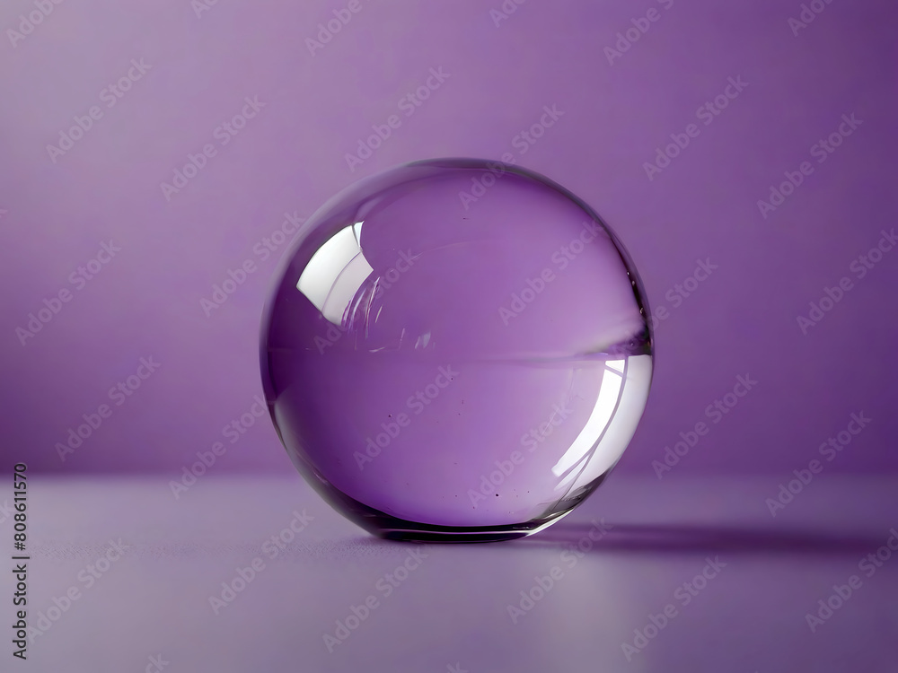 Glass ball on blue background Glass ball on blue background