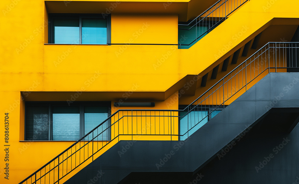 Fototapeta premium Architectural Elegance: Exploring Staircases in Various Buildings