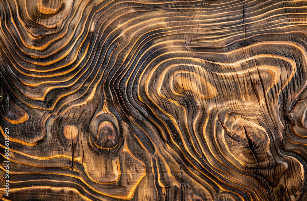 Intricate wood grain texture in high resolution, ideal for creating realistic furniture mockups or cozy interior design elements