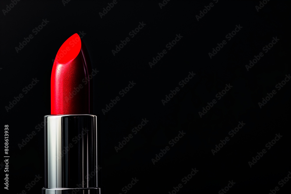 Open tube Red Lipstick. Women fashion product, style. Open tube Red Lipstick. Women fashion product, style.