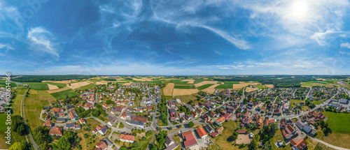 Fremdingen am Nordrand des Nördlinger Ries im Luftbild photo