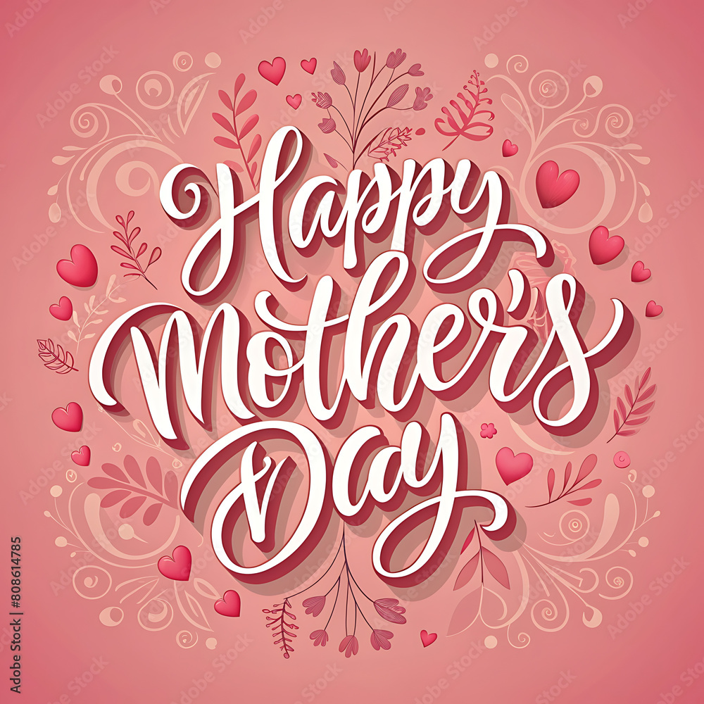 Happy Mothers day modern text design decorative background Happy Mothers day modern text design decorative background