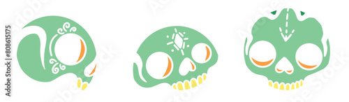 día de los muertos Skulls4