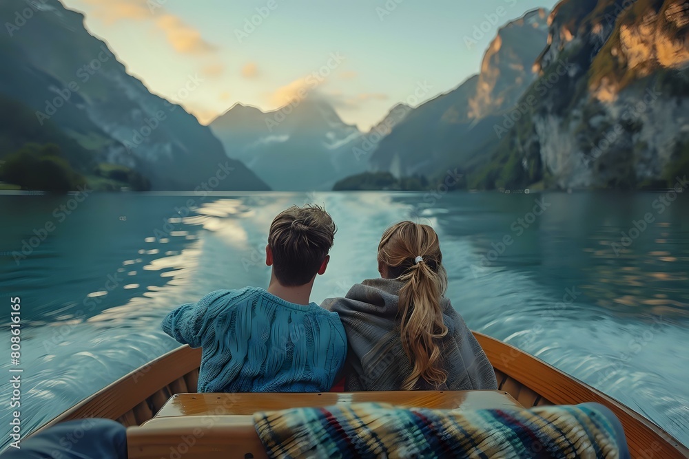 Euphoric Adventure: Friends Enjoying a Speedboat Ride