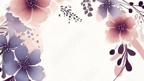 回転する花輪の背景素材