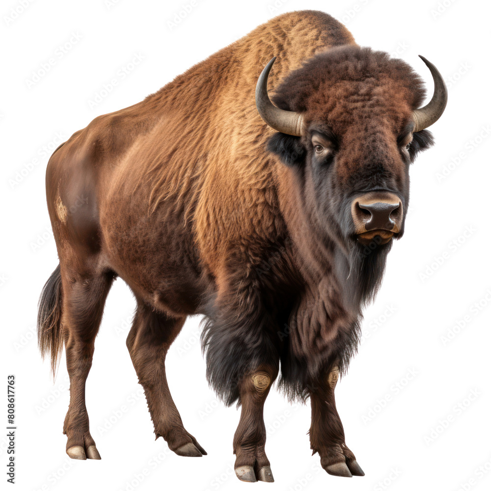 This magnificent bison stands tall on the open range This magnificent bison stands tall on the open range