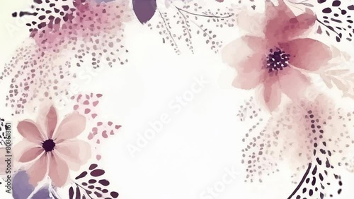 回転する花輪の背景素材