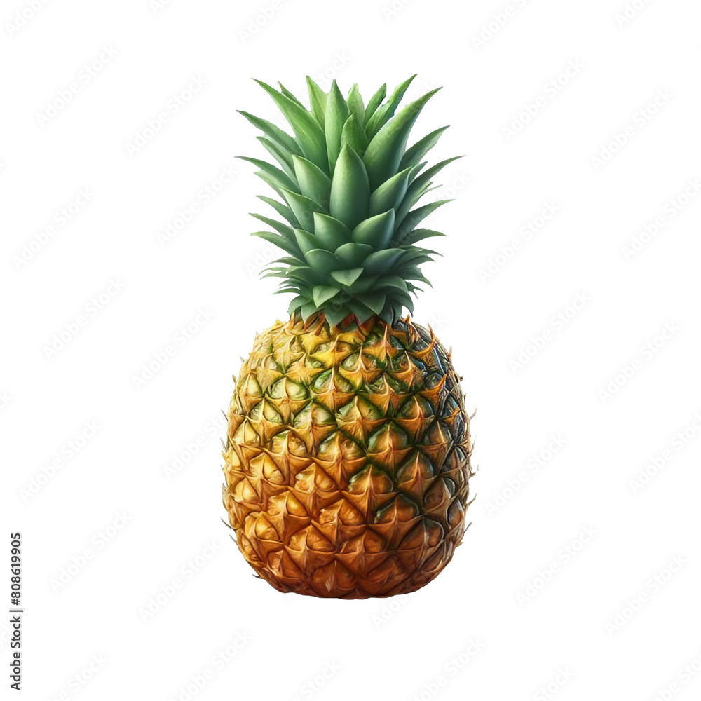 Pineapple fruit isolated on transparent background Pineapple fruit isolated on transparent background