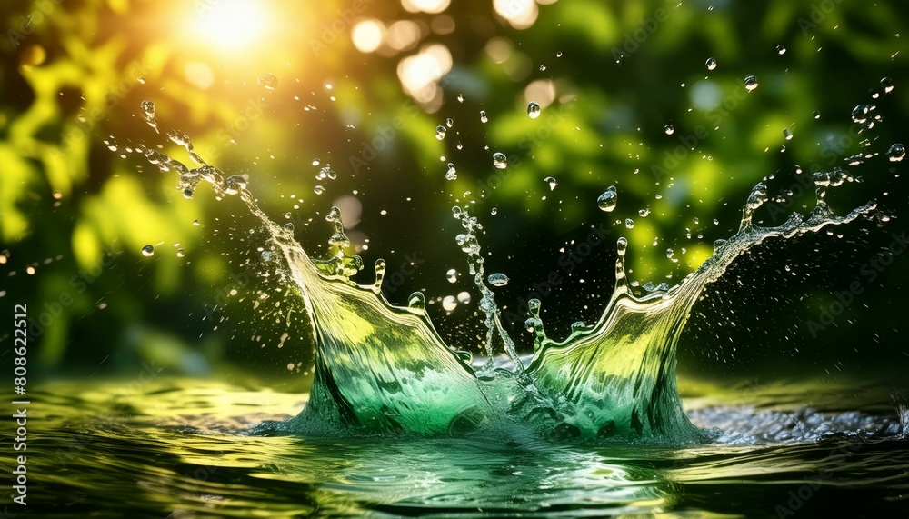 大自然と水滴 大自然と水滴