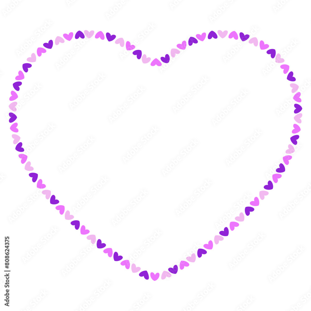 Hand drawn hearts border and frame Hand drawn hearts border and frame