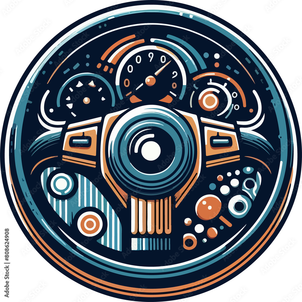 Fototapeta premium Artificial intelligence generation of car illustrations. 