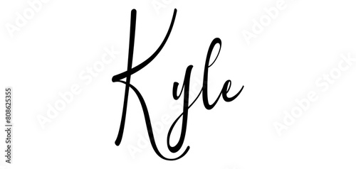 Kyle - black color - name written - ideal for websites, presentations, greetings, banners, cards, t-shirt, sweatshirt, prints, cricut, silhouette, sublimation, tag