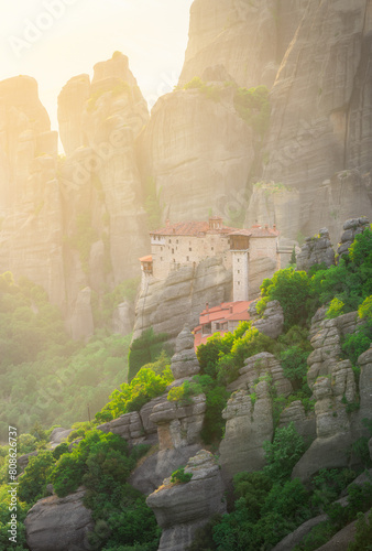Soft light at Roussanou Monastery, Meteora's Towering Rock Formations photo