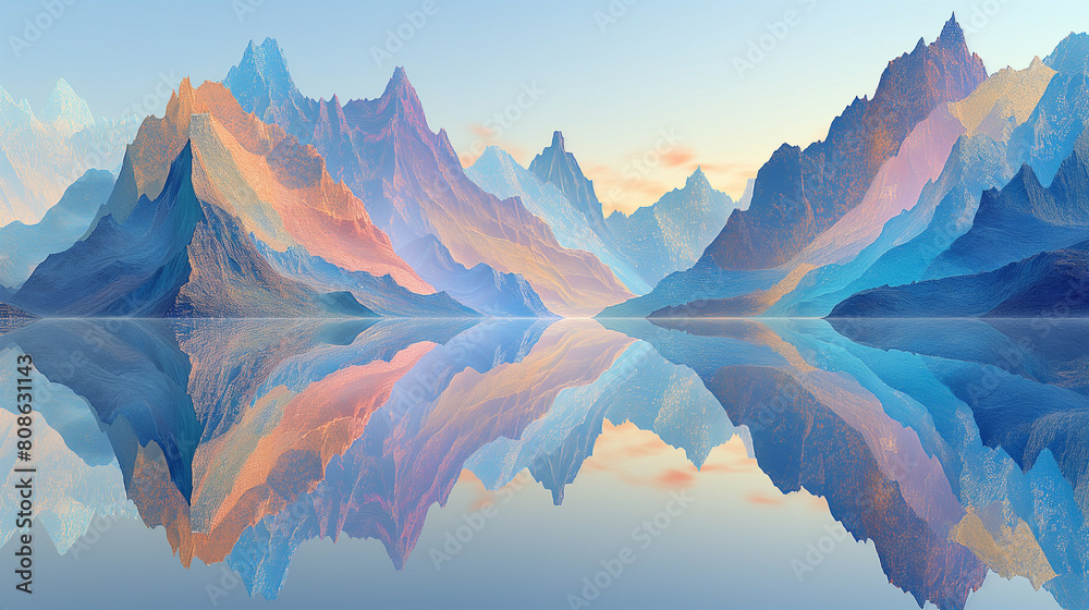 A mountain range with a lake in the foreground A mountain range with a lake in the foreground