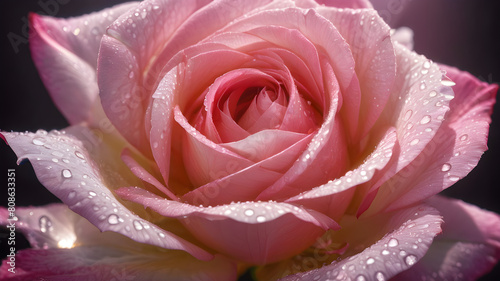 pink rose closeup