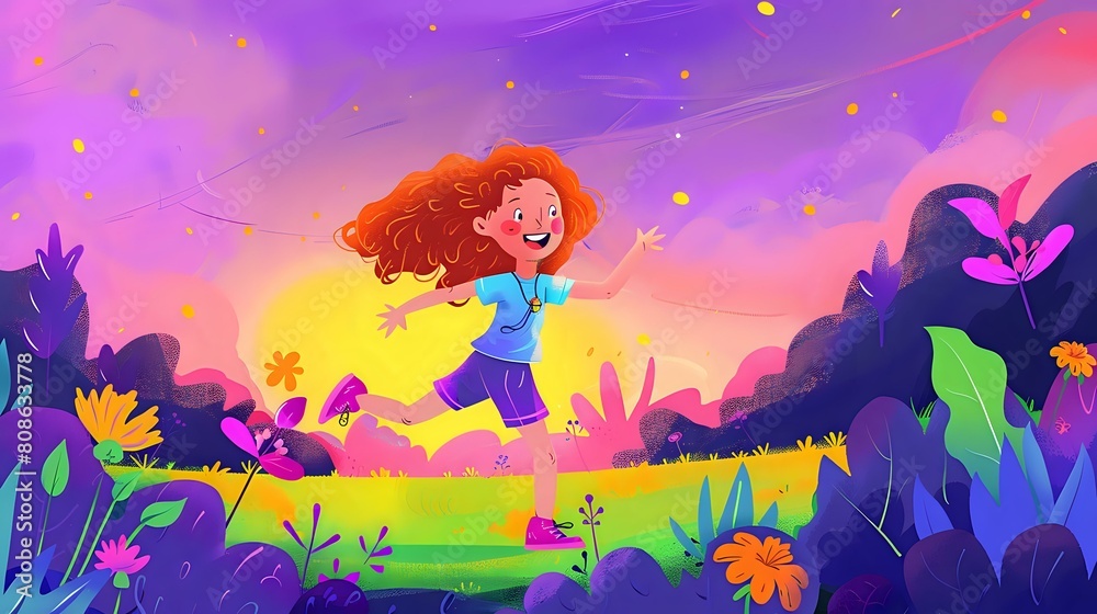 Morning Bliss: Woman Experiencing Joy and Well-Being in Nature Morning Bliss: Woman Experiencing Joy and Well-Being in Nature