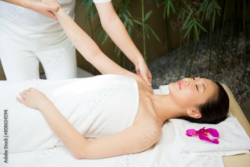 The young woman do SPA and beauty