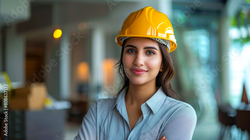 Middle Eastern Female Engineer at Work 