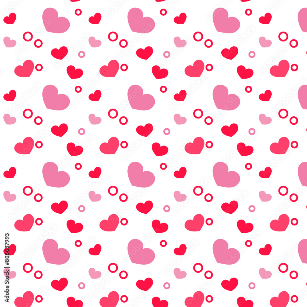 Valentines day pattern with hearts background Valentines day pattern with hearts background