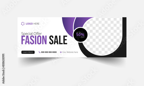 New arrival Trendy Fashion sale social media facebook cover design and web banner timeline template