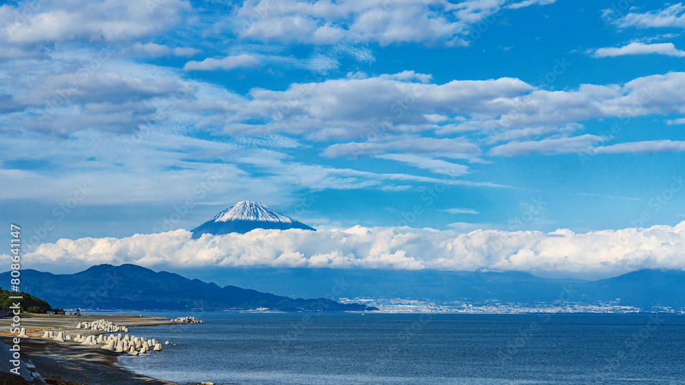 静岡 三保の松原から望む富士山
