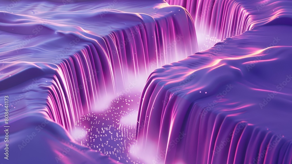 Waterfall waterfall, binary code stream analysis visualization ...