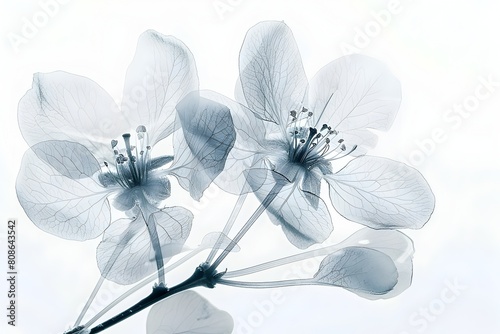 Ethereal X Ray Blossom Study Reveals Delicate Botanical Anatomy photo