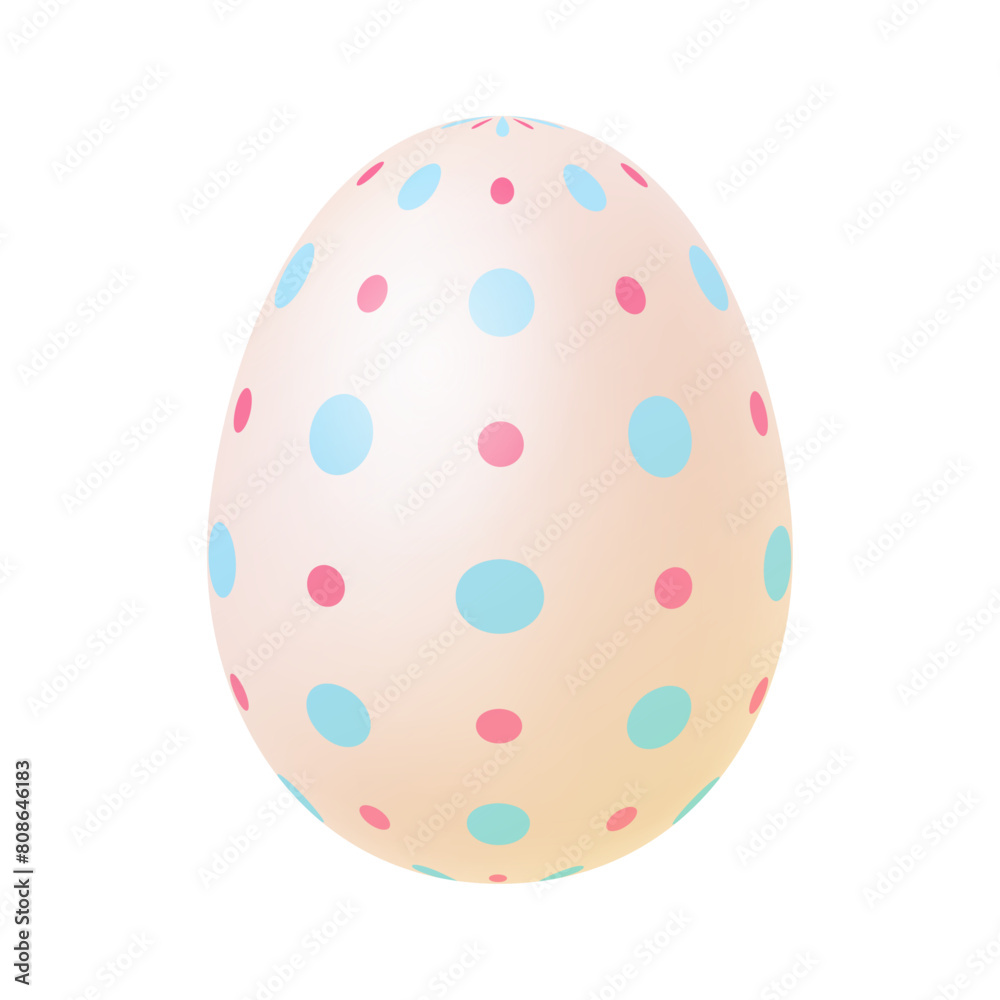 Realistic easter egg illustration design on white Realistic easter egg illustration design on white
