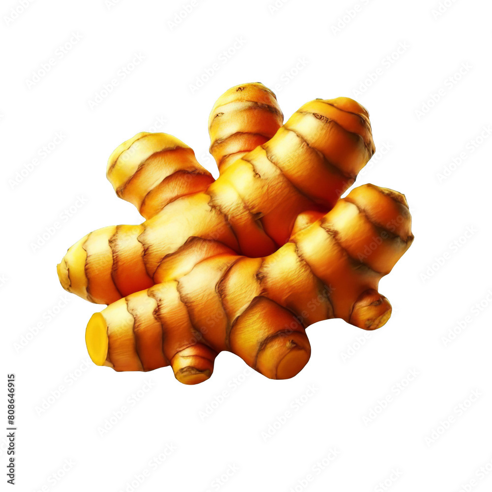 Turmeric isolated on transparent background