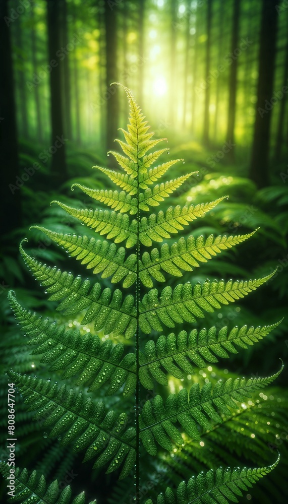 Fern Leaf Amidst Forest Canopy Fern Leaf Amidst Forest Canopy