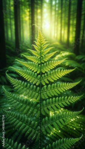 Fern Leaf Amidst Forest Canopy