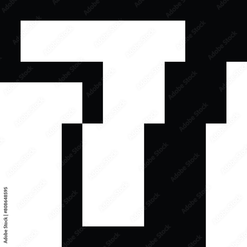 Pixel art cartoon style number seven icon Pixel art cartoon style number seven icon