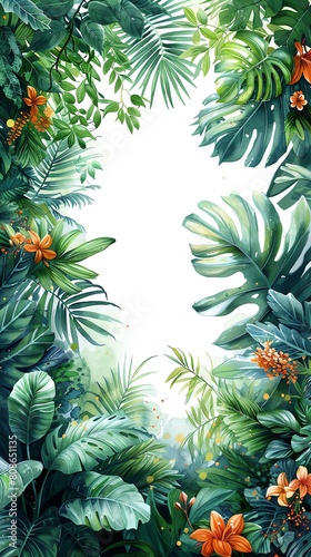 Dreamy watercolor clipart of fantasy houseplants and magical foliage