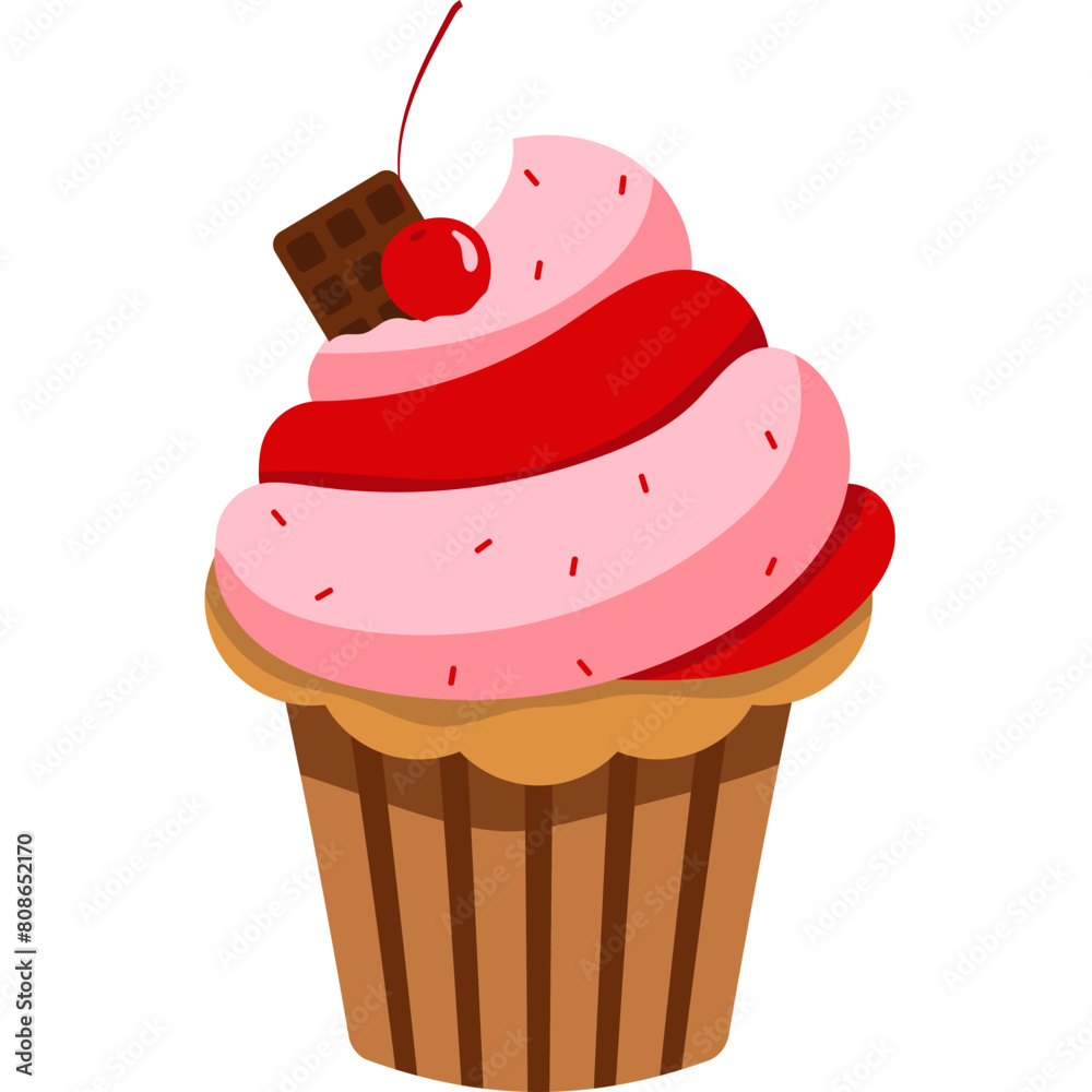 Cute Cupcake Illustration
