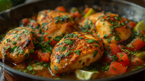 Chicken breast in garlic sauce