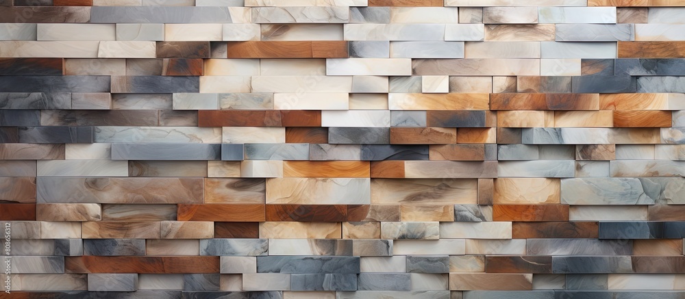 An eye catching abstract background featuring a distinct combination of marble wood and rock textures perfect for adding visual interest to any project. Copy space image