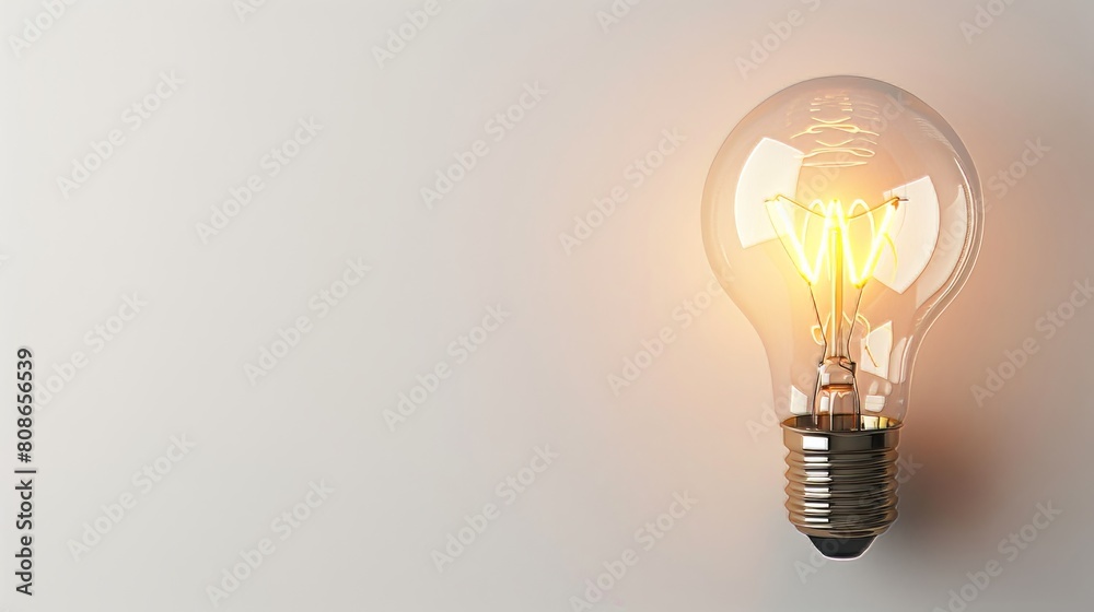 Lightbulb is hanging on wall. Lightbulb is hanging on wall.