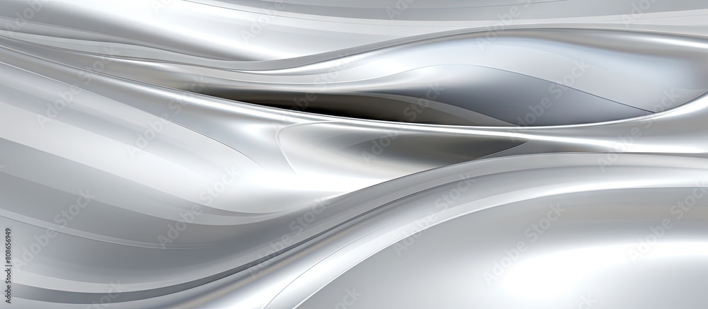 Fototapeta premium A reflective stainless steel texture forms the background providing a metal backdrop with copy space image