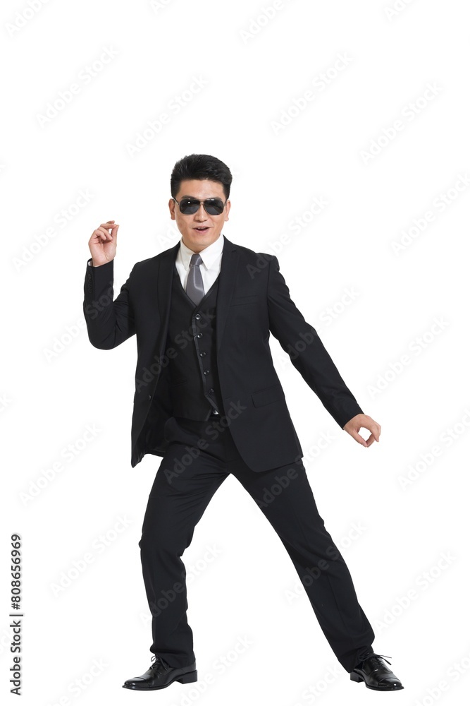 Shed middle-aged business men on horseback dance Shed middle-aged business men on horseback dance